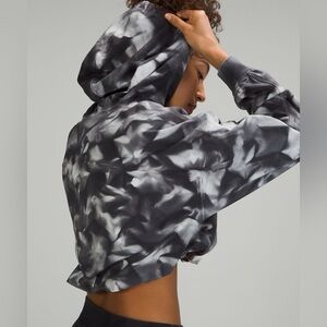 Lululemon LA All Yours Bubble Hem‎ Hoodie Gray White Tie-Dye Hoodie sz 6